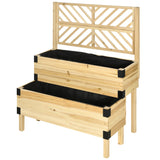 2-Tier Raised Garden Bed with Trellis