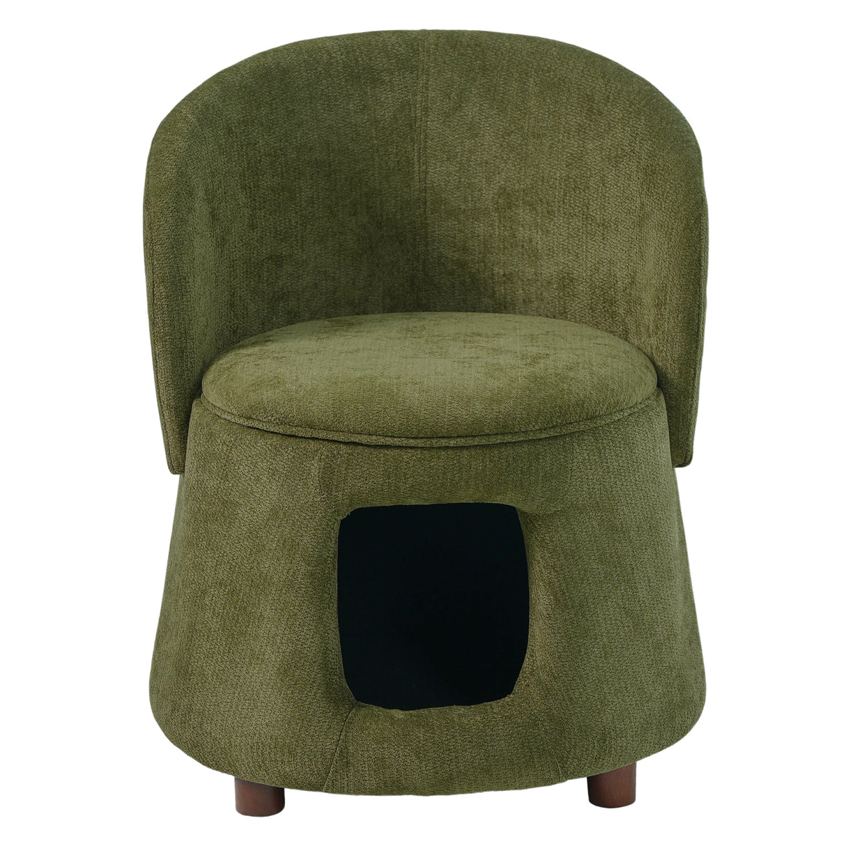 Pet Friendly Chair with Convertible Stool