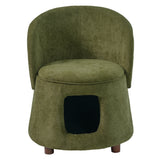 Pet Friendly Chair with Convertible Stool