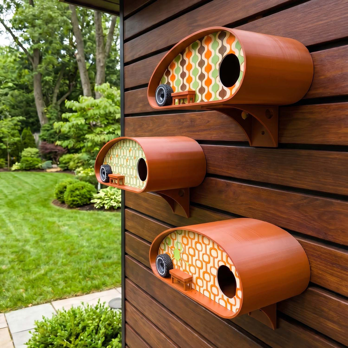 Mid-Century Retro RV Park Birdhouses