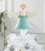 Handmade Blue Angel Christmas Tree Topper Arcadia Home