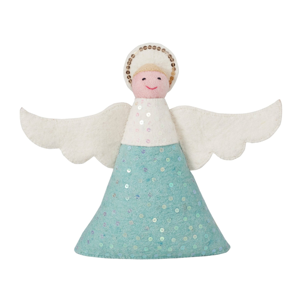 Handmade Blue Angel Christmas Tree Topper Arcadia Home