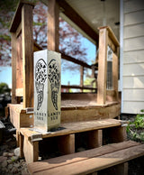 Angel Wing Solar Luminary Pillar - Steel