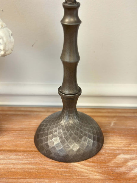 Antique Bronze Hammered Metal Candle Holders for Pillar Candles