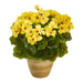 Artificial Geranium in Ceramic Planter, 11"