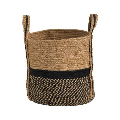 13" Boho Chic Basket Natural Jute Basket Planter