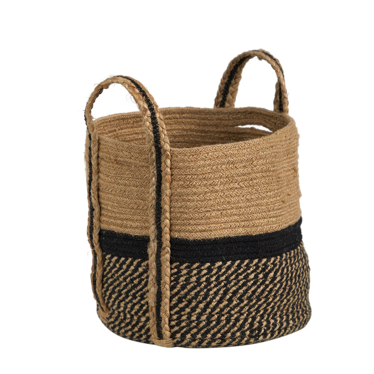 13" Boho Chic Basket Natural Jute Basket Planter
