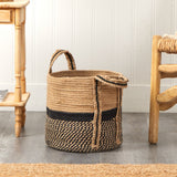 13" Boho Chic Basket Natural Jute Basket Planter