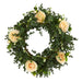 Eucalyptus and Camellia Artificial Wreath, 18”