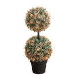 Autumn Double Ball Boxwood Artificial Topiary Tree