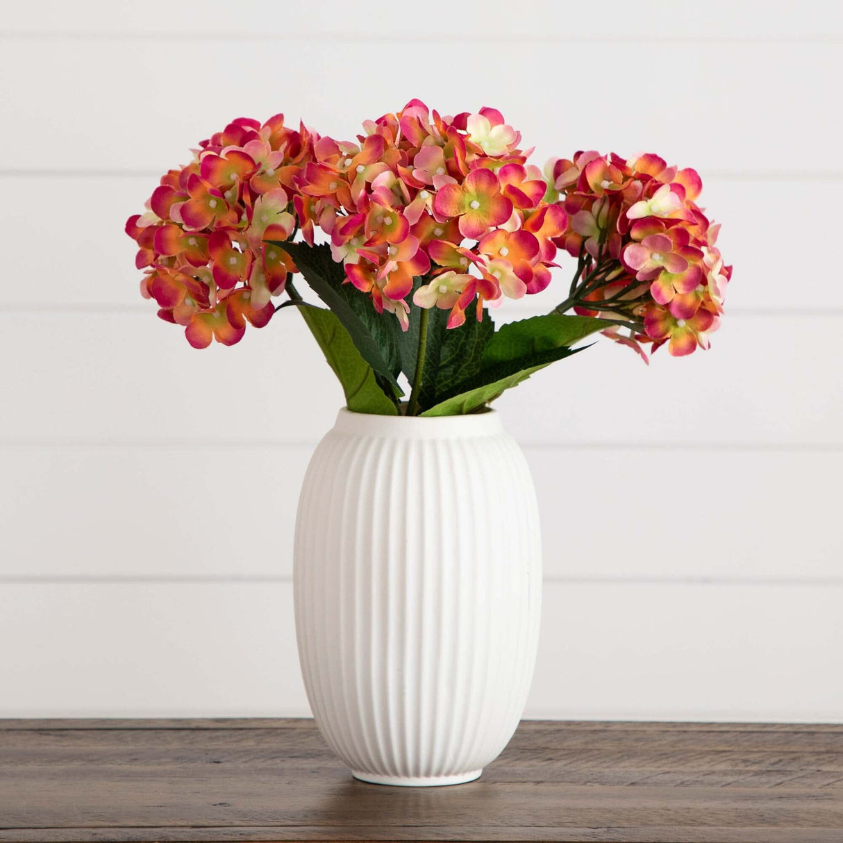 20" Artificial Hydrangea Flower Stem, Set of 3