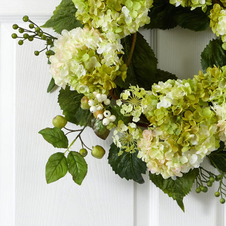 22” Artificial Hydrangea Wreath