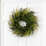 23” Assorted Fern Wreath