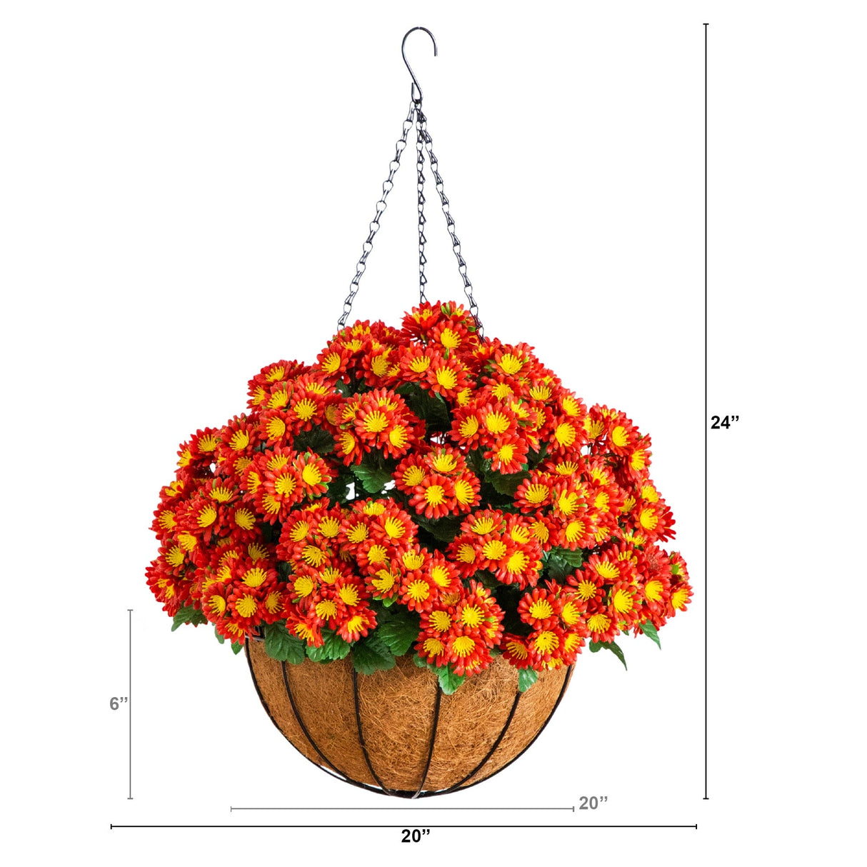 Artificial Chrysanthemum Hanging Basket