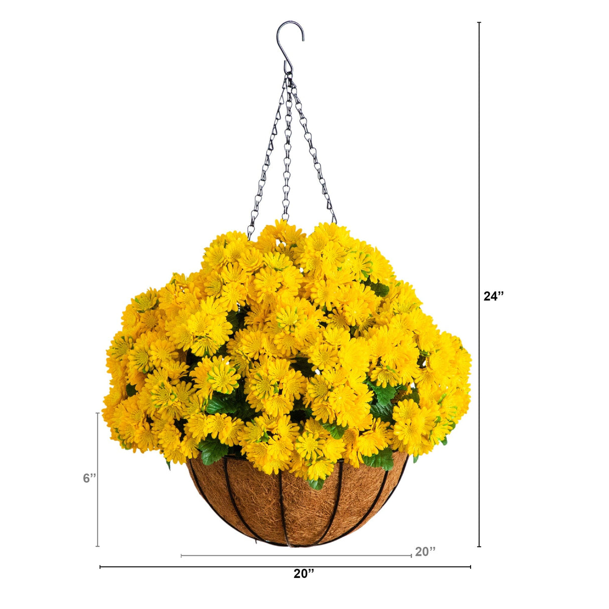 Artificial Chrysanthemum Hanging Basket