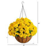 Artificial Chrysanthemum Hanging Basket