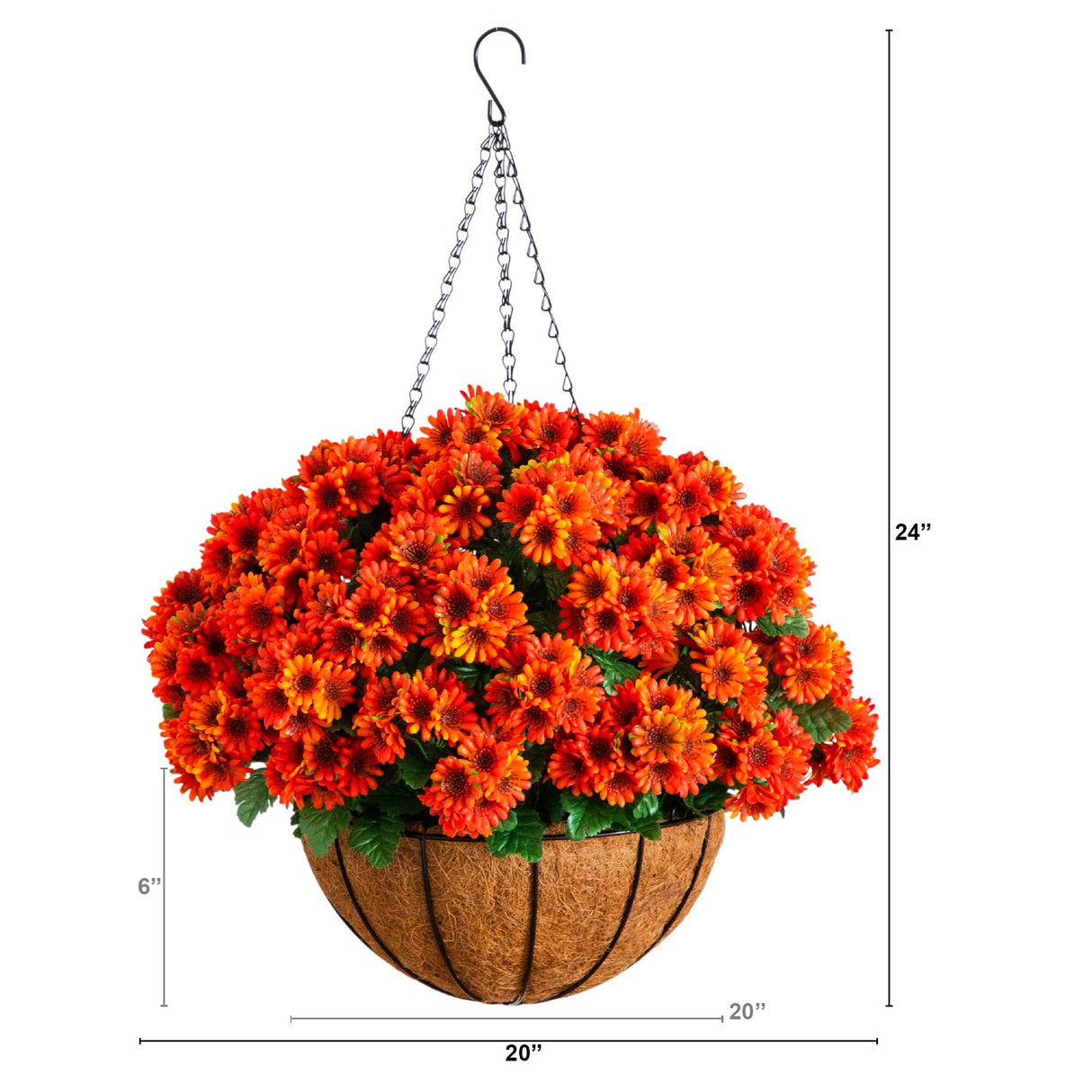 Artificial Chrysanthemum Hanging Basket