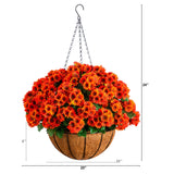 Artificial Chrysanthemum Hanging Basket