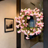 Artificial Pink Cherry Blossom Wreath, 30”