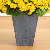 Artificial Geranium Plant in Slate Ceramic Planter