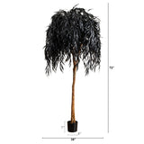 Artificial Halloween Black Willow Tree