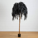 Artificial Halloween Black Willow Tree