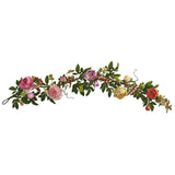 Mixed Peony & Berry Garland, 60''