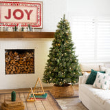 7.5' Artificial Christmas Tree with 450 Warm White Lights
