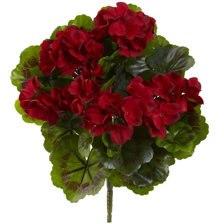 Geranium Artificial Bush - Set of 4