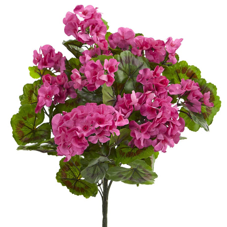Artificial Geraniums Bush (Set of 3)