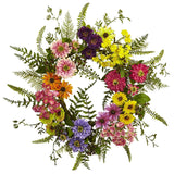 Mixed Flower Wreath, 22"