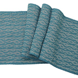 Artisan Hand Loomed Cotton Table Runner - Blue Ocean