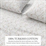 Turkish Cotton Flannel Sheet Set - Winter Floral Collection