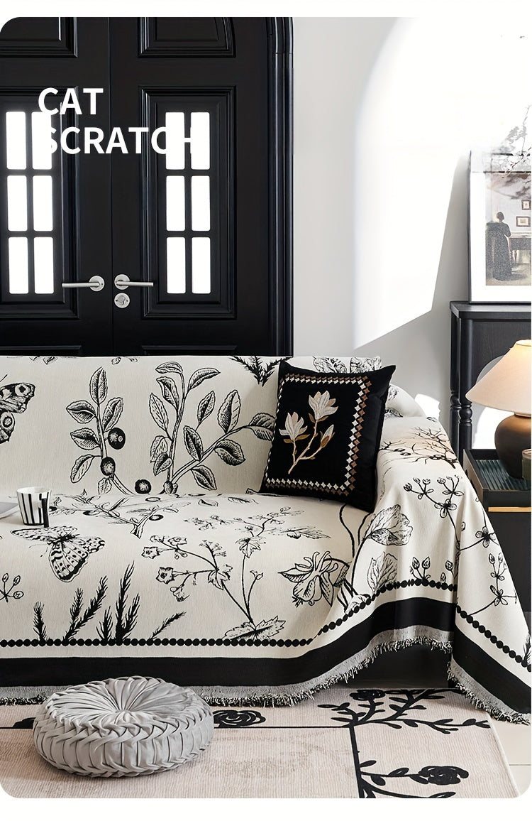 Soft & Cozy Chenille Reversible Sofa Cover Blanket