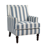 Ocean Stripe Upholstered Accent Chair