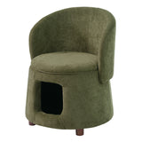 Pet Friendly Chair with Convertible Stool