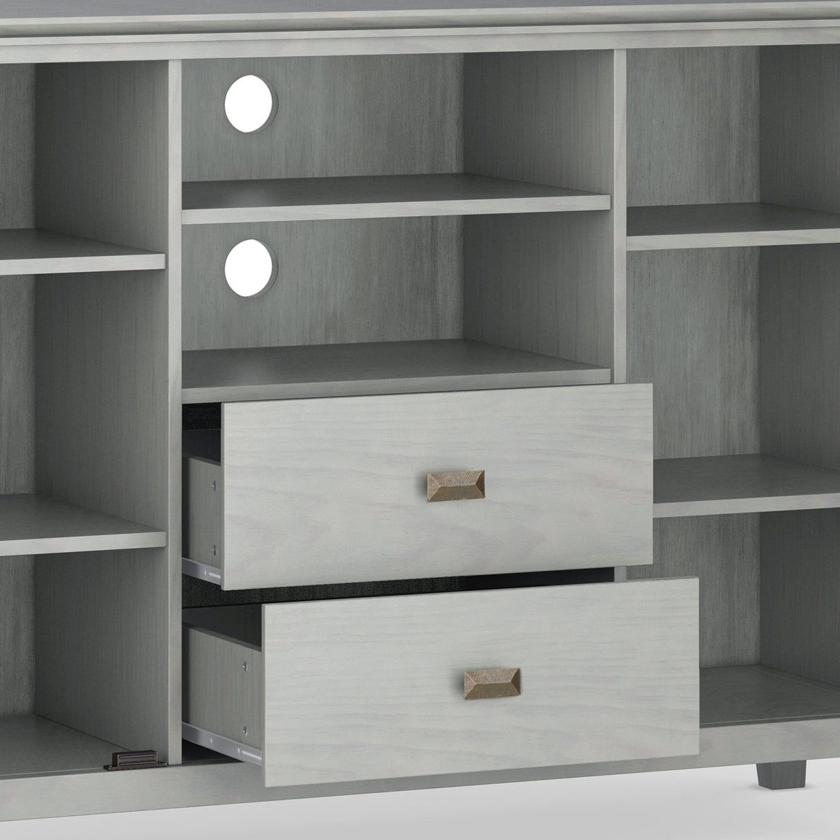 Tall TV Media Stand, Fog Grey