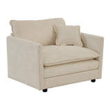 Chenille Accent Chair with Ottoman