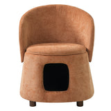 Pet Friendly Chair with Convertible Stool