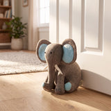 Blue Elephant Door Stop Hand Felted Wool