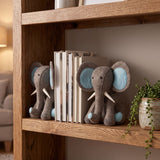 Blue Elephant Door Stop Hand Felted Wool