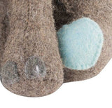 Blue Elephant Door Stop Hand Felted Wool Arcadia Home