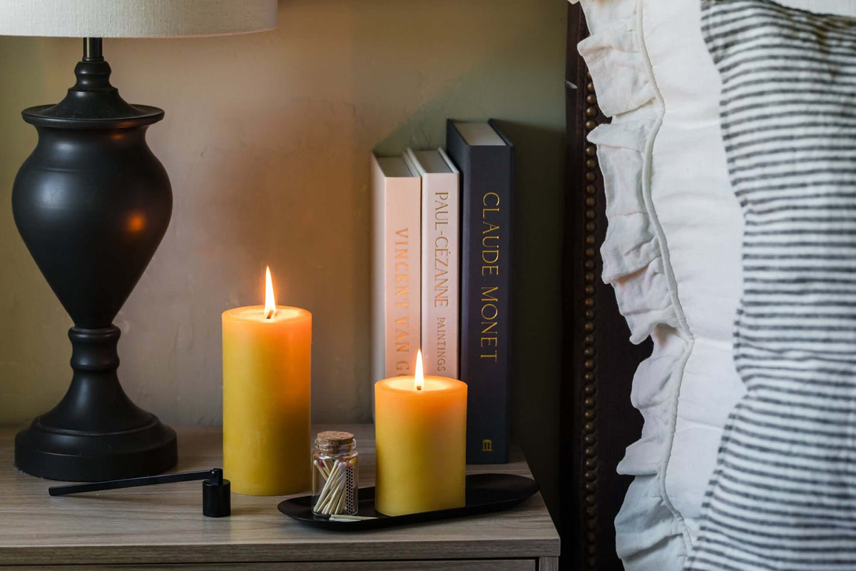 Pure Beeswax Pillar Candles