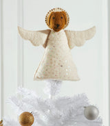 Brown Dog Angel Handmade Felt Christmas Tree Topper Arcadia Home