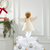 Brown Dog Angel Handmade Felt Christmas Tree Topper Arcadia Home