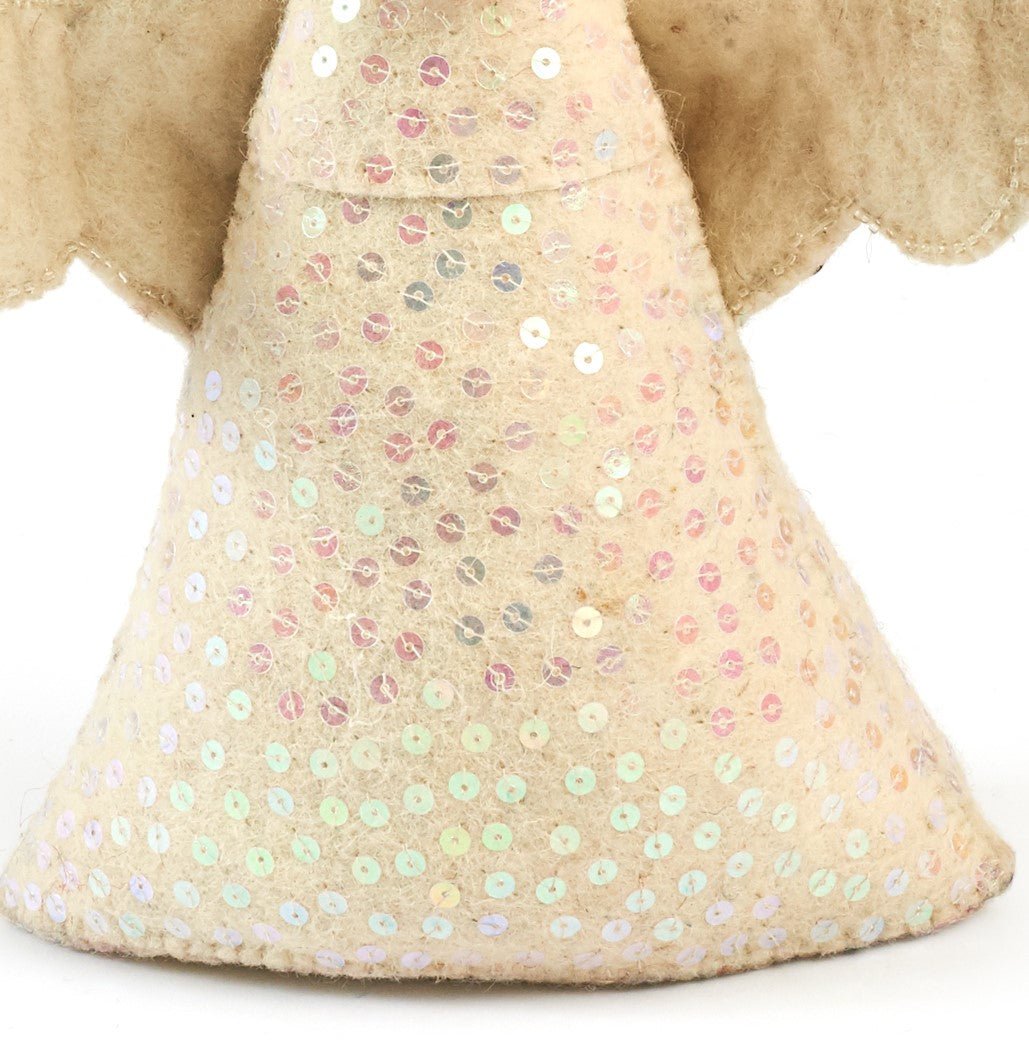 Brown Dog Angel Handmade Felt Christmas Tree Topper Arcadia Home