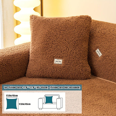 Durable 3 cushion couch cover | High-Quality Plush Sherpa Sofa Cover