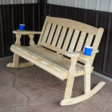 Amish Casual Heavy Duty Mission Outdoor Double Rocker