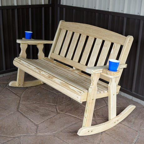 Amish Casual Heavy Duty Mission Outdoor Double Rocker