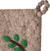 Cardinal Christmas Stocking Hand Felted Wool Gray Arcadia Home